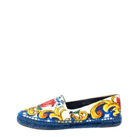 espadrilles majolica dolce gabbana|Espadrilles with majolica embroidery .